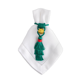 Porta Guardanapo Tassel Natal bola dourada